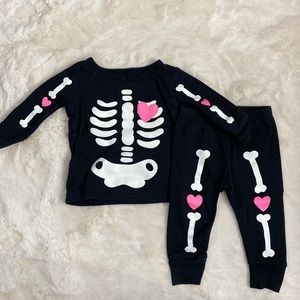 Carters Skeleton Pajama set